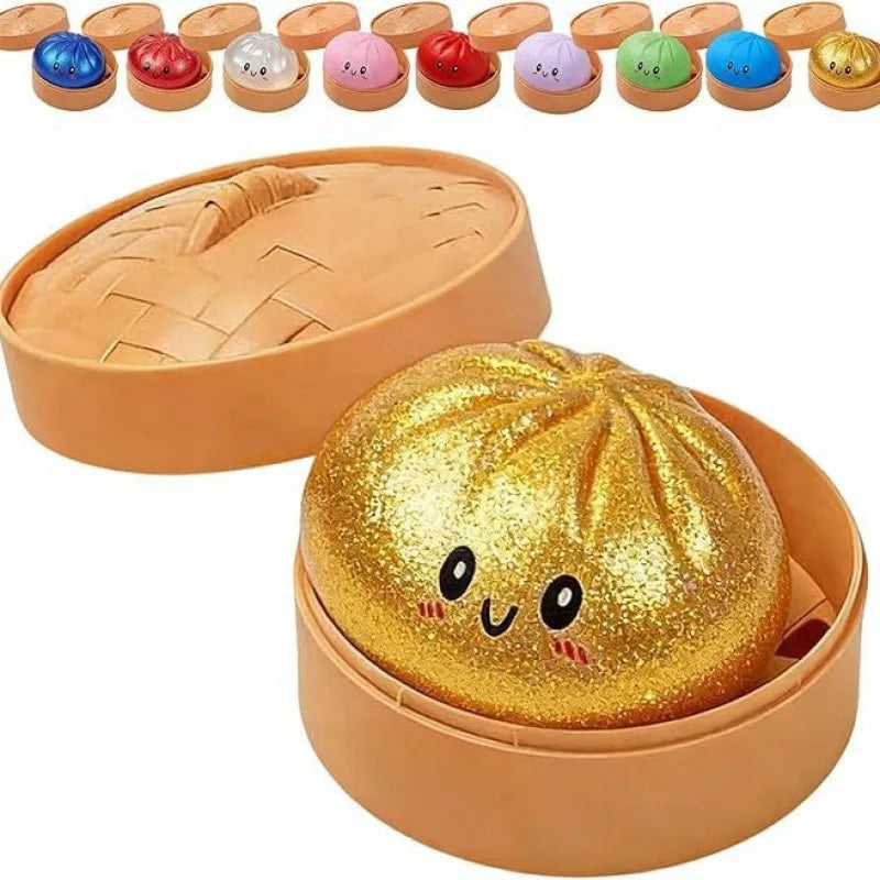 Gold glitter squishy stress relief toy