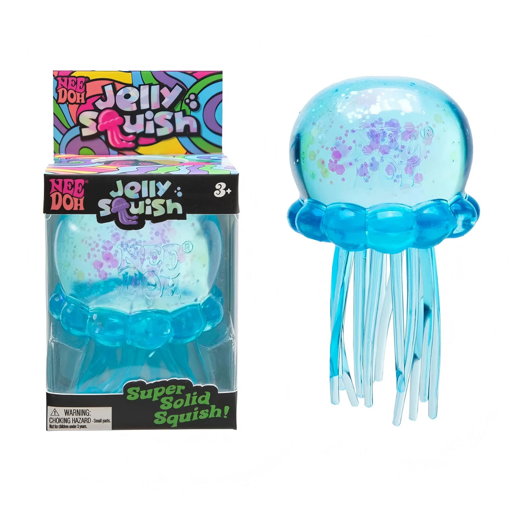 Blue glitter NeeDoh jellyfish squishy sensory toy
